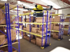 Drone in Warehouse
